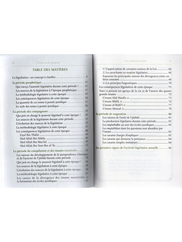 L'histoire de la législation