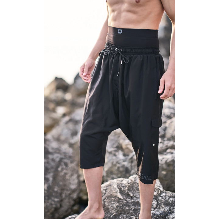 Sarouel de bain - Noir  - Qabail