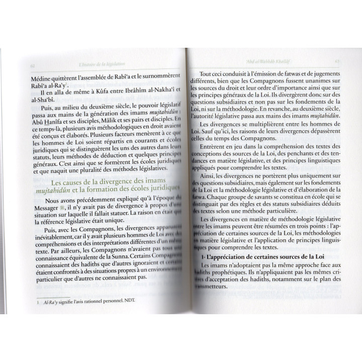 L'histoire de la législation