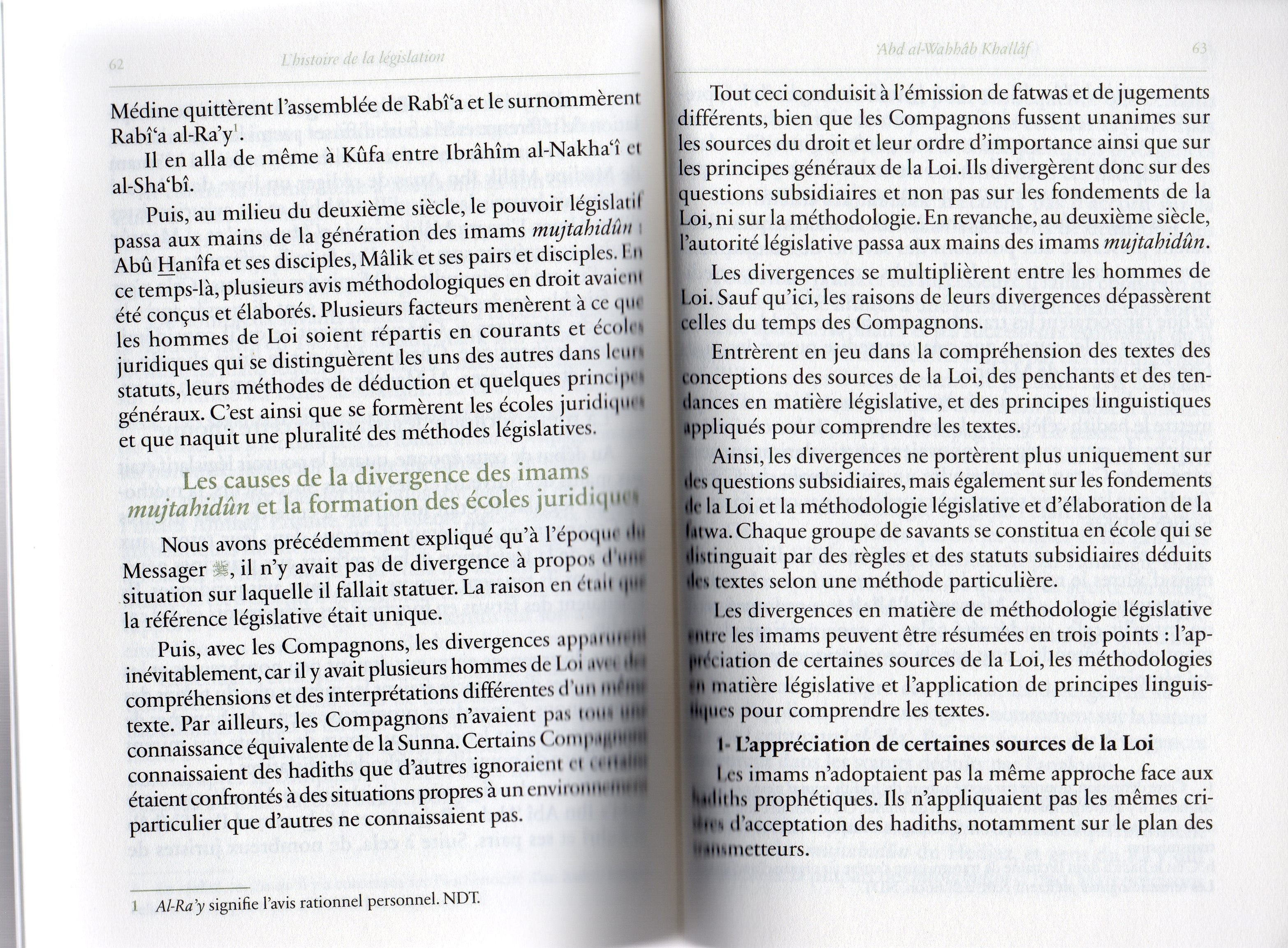 L'histoire de la législation