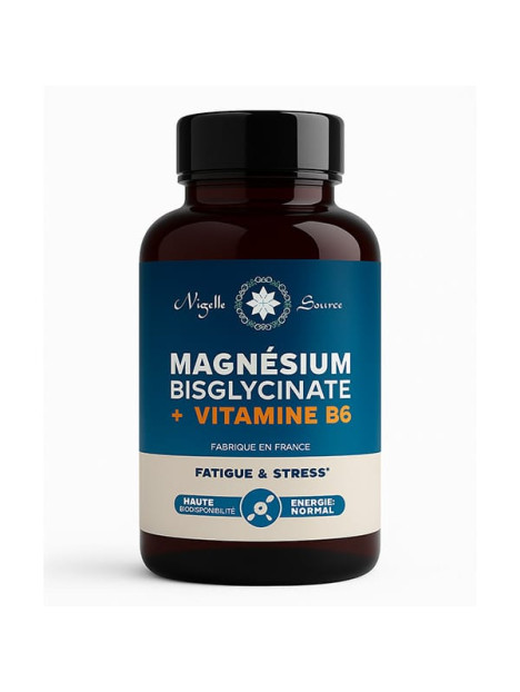 120 gélules de magnésium bisglycinate + vitamine B6 – Nigelle Source