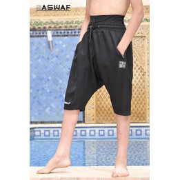 Sarouel de bain enfant noir - Aswaf