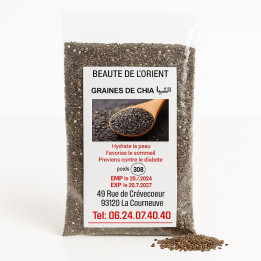 Graines de chia | Superaliment format d'environ 80g | Achat rapide