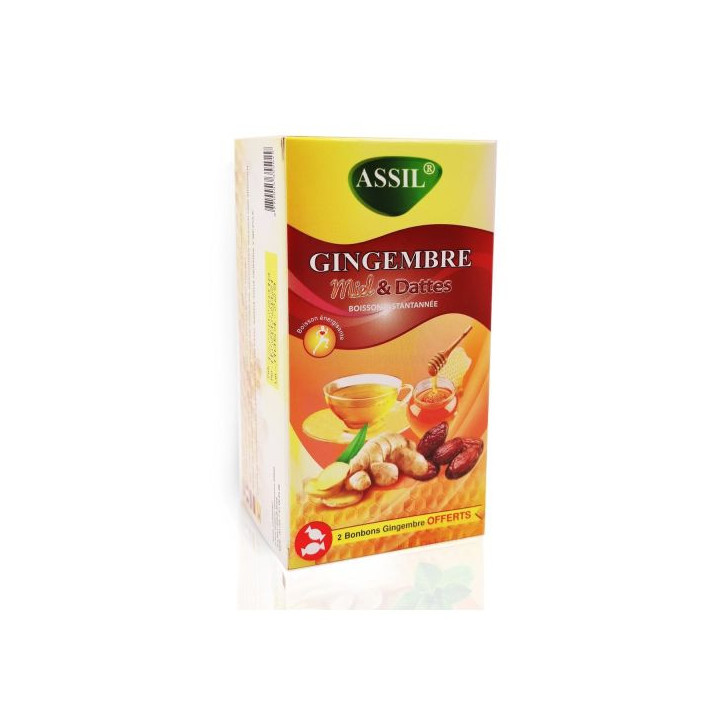 Tisane Gingembre miel et dattes - 100% Naturelle - Assil
