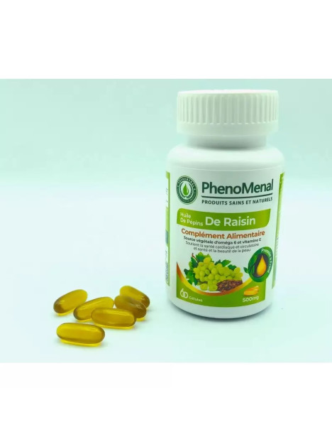 Gélule d'huile de pépins de raisin - PhenoMenal