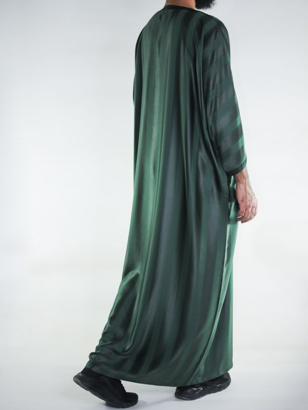 Gandoura marocaine Bordeaux / Broderie Blanche