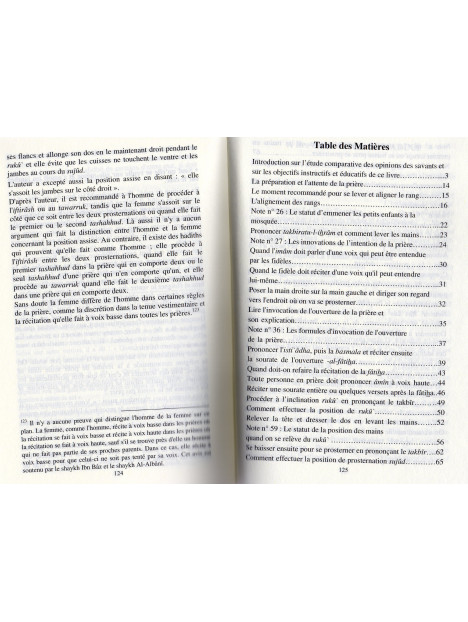 La description de la prière du Prophète du takbîr au taslim