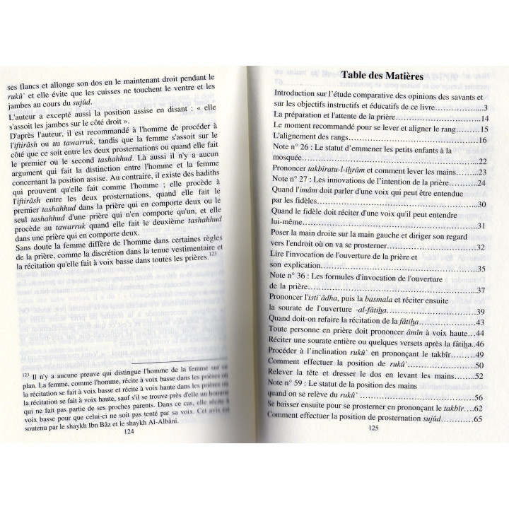 La description de la prière du Prophète du takbîr au taslim