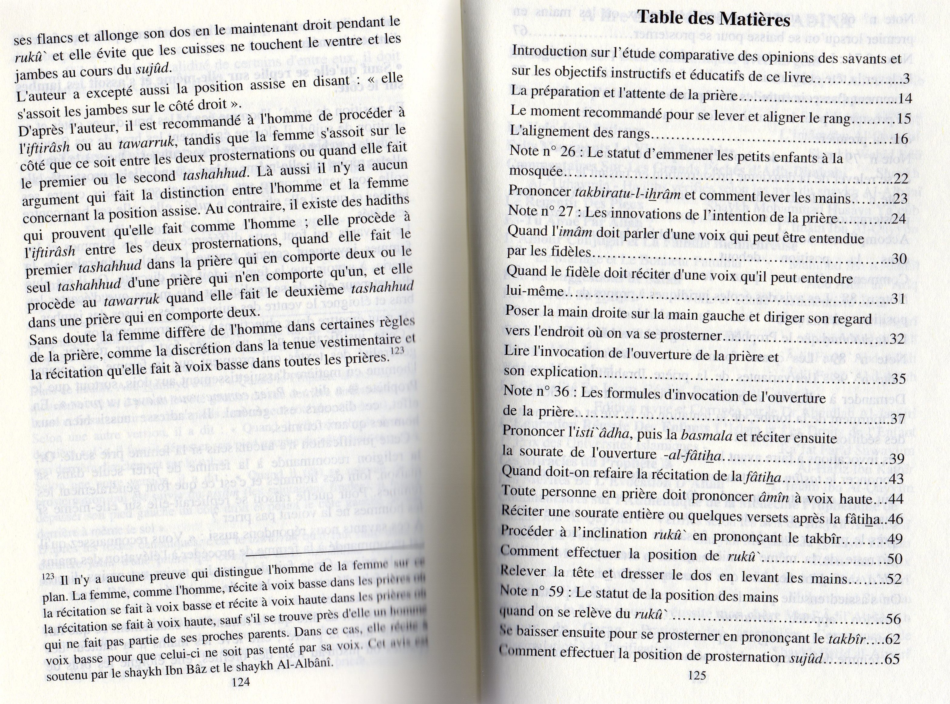 La description de la prière du Prophète du takbîr au taslim