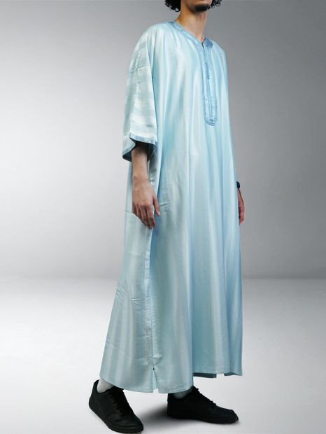 Gandoura marocaine jawhara - vert d'eau