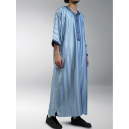 Gandoura marocaine jawhara - Bleu grisé