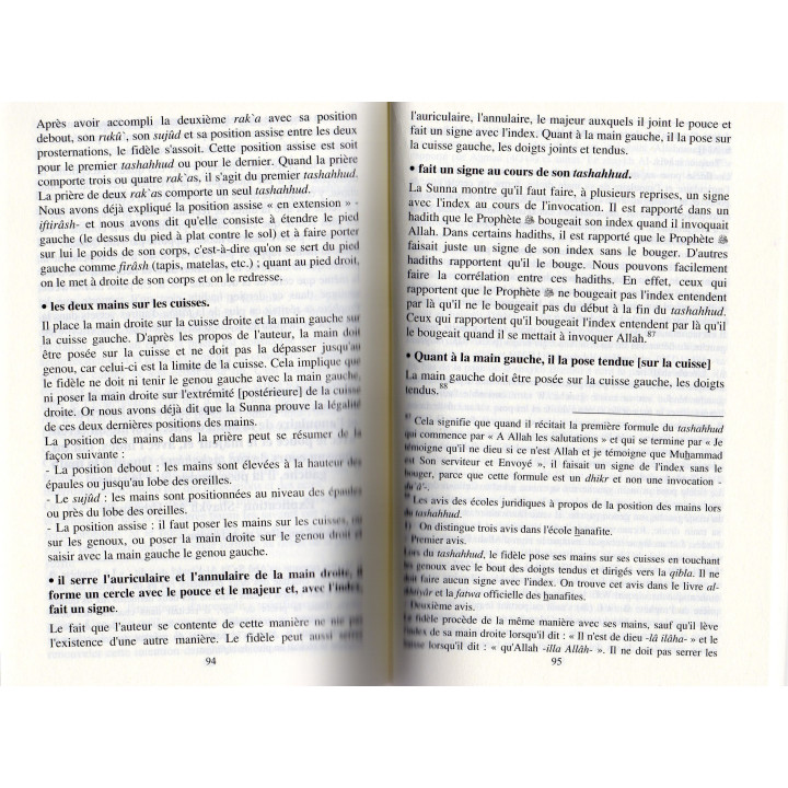 La description de la prière du Prophète du takbîr au taslim