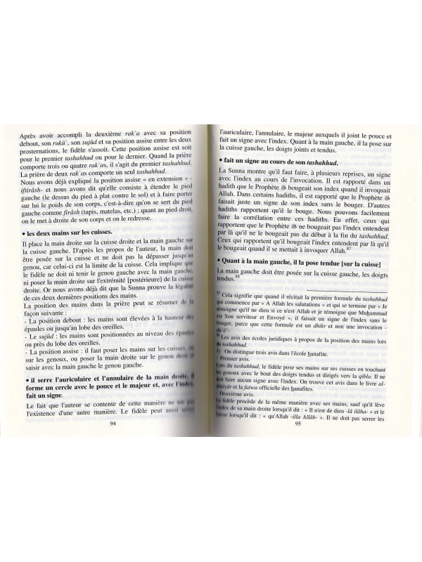 La description de la prière du Prophète du takbîr au taslim