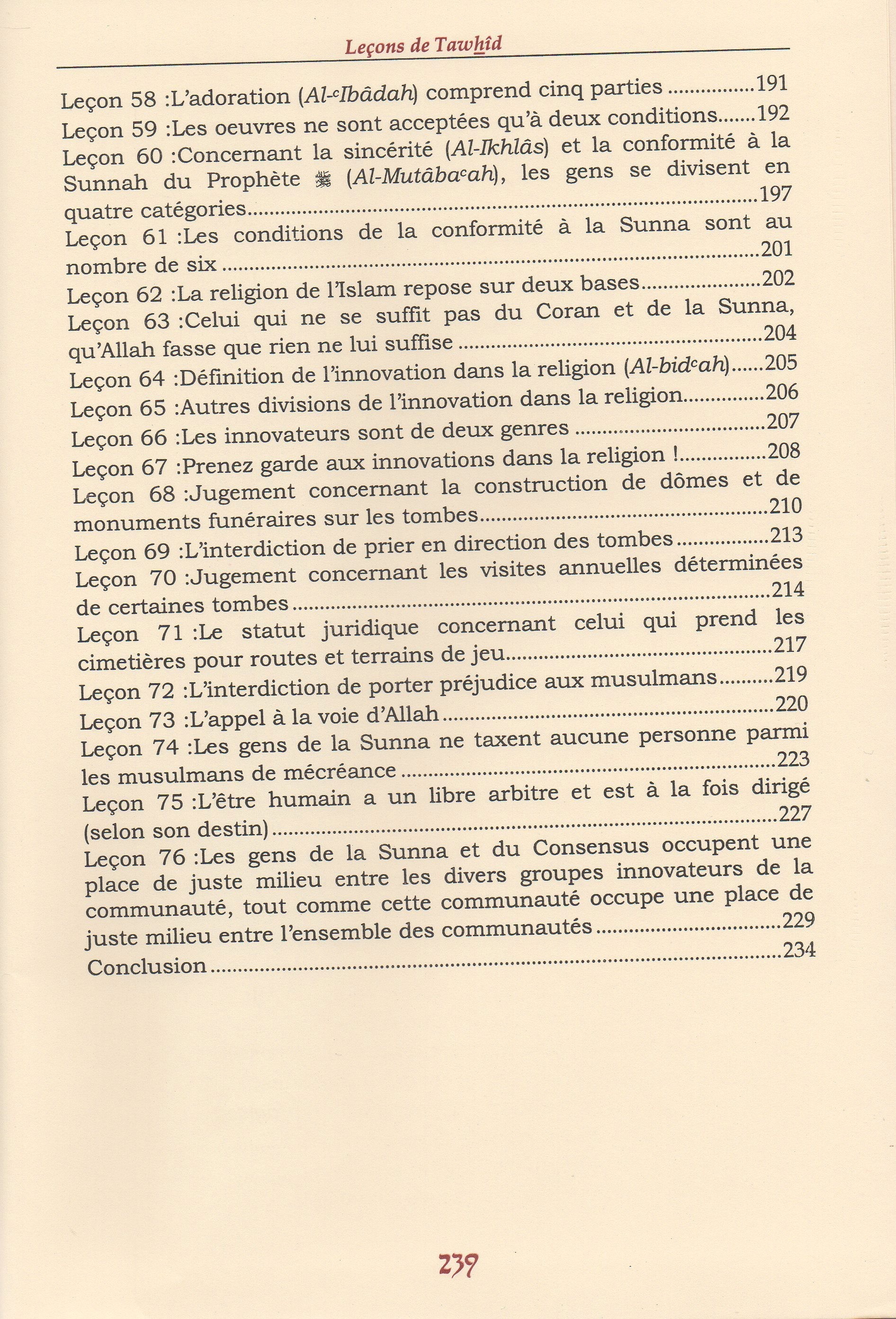 Leçon de tawhid