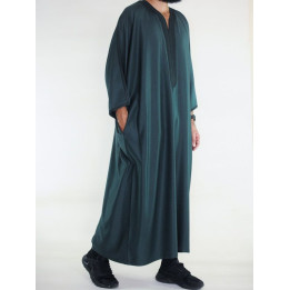 Gandoura marocaine Amir - vert sapin