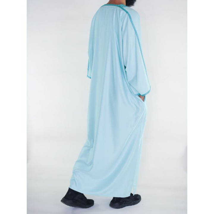 Gandoura marocaine Amir - vert d'eau