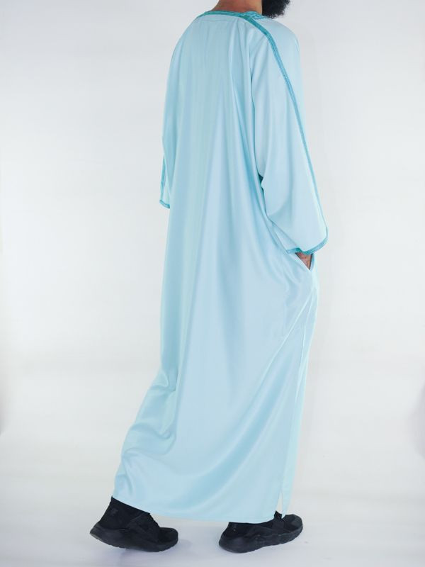 Gandoura marocaine Amir - vert d'eau