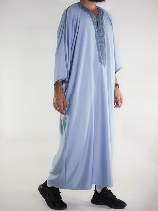 Gandoura marocaine Amir - gris clair