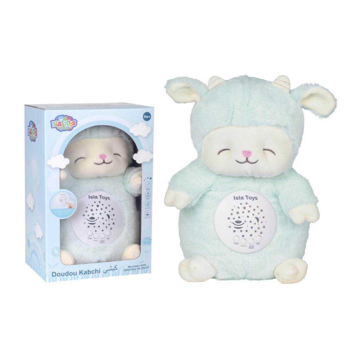 Doudou coranique Kabchi vert d’eau : Coran et veilleuse