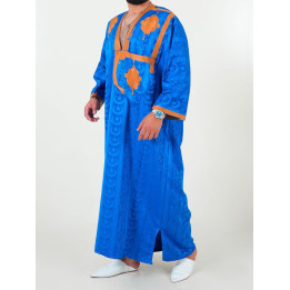 Melhfa - Tenue sahraouia - bleu foncé doré