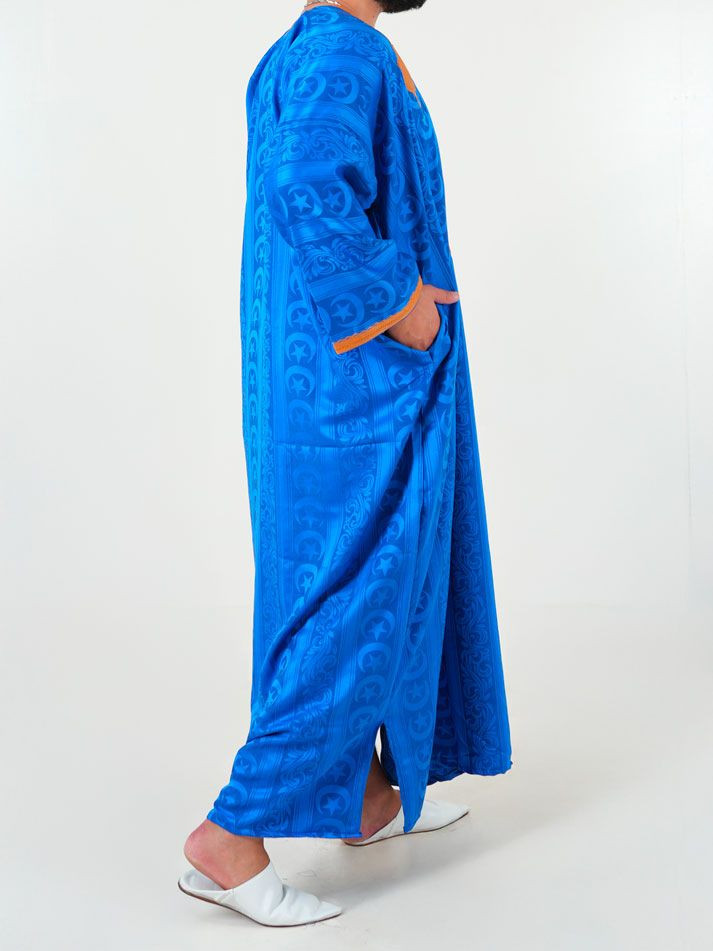 Melhfa - Tenue sahraouia - bleu foncé doré