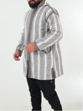 Manteau berbère en laine -...