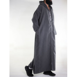 Djellaba marocaine Cachemire - Anthracite