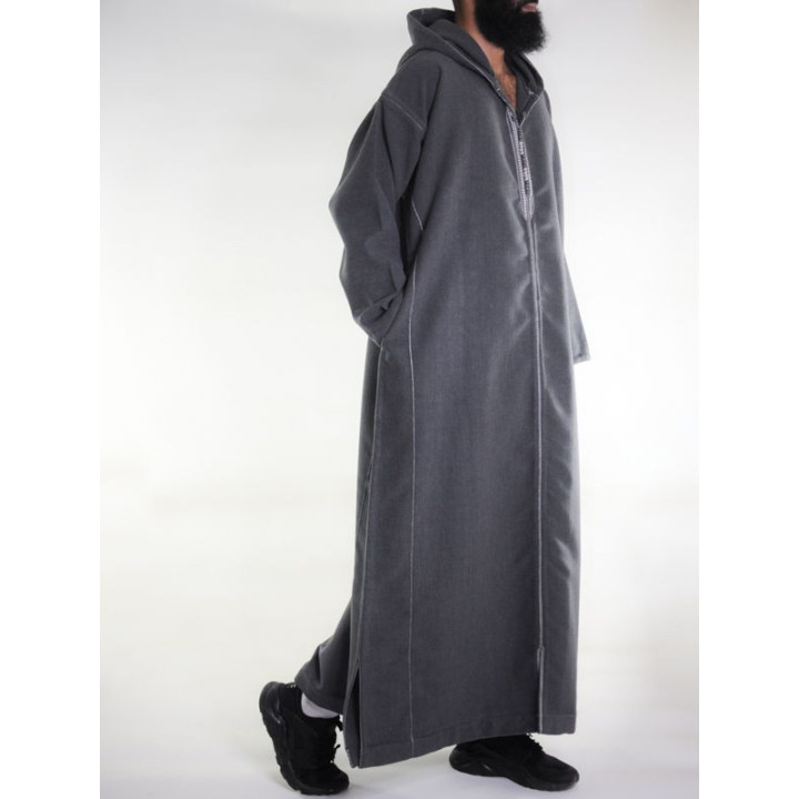 Djellaba marocaine Cachemire - Anthracite