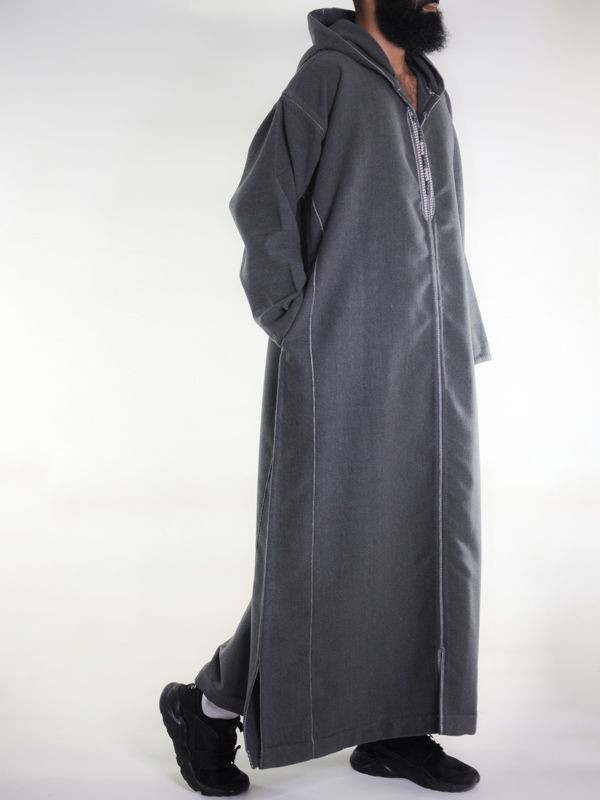 Djellaba marocaine Cachemire - Anthracite