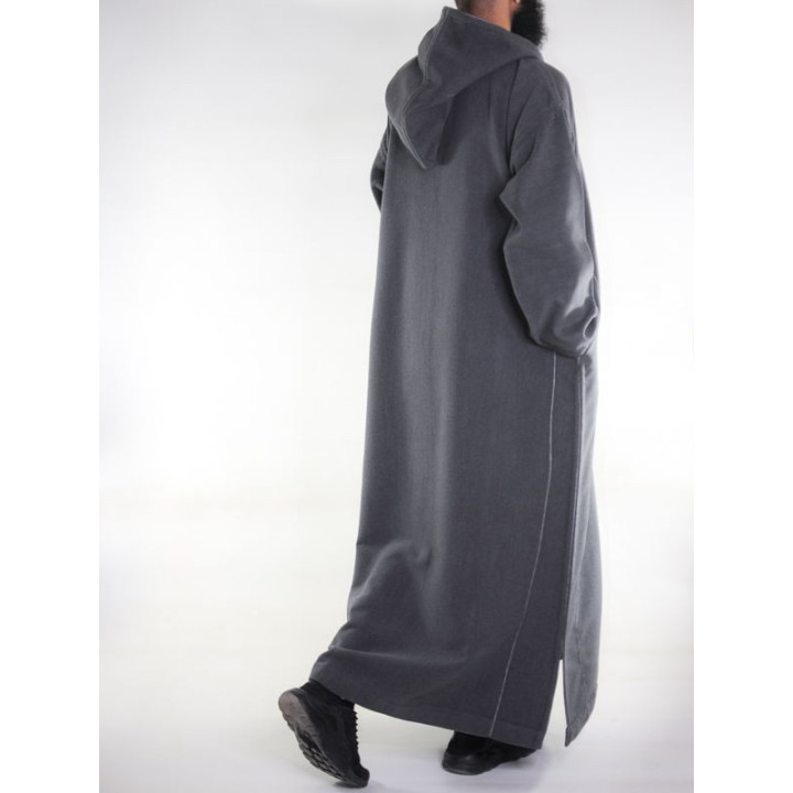 Djellaba marocaine Cachemire - Anthracite