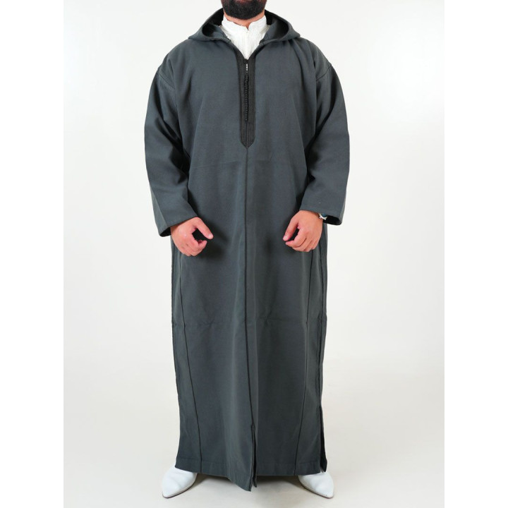 Djellaba marocaine Cachemire - Anthracite