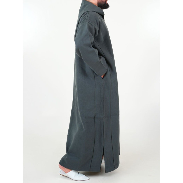Djellaba marocaine Cachemire - Anthracite