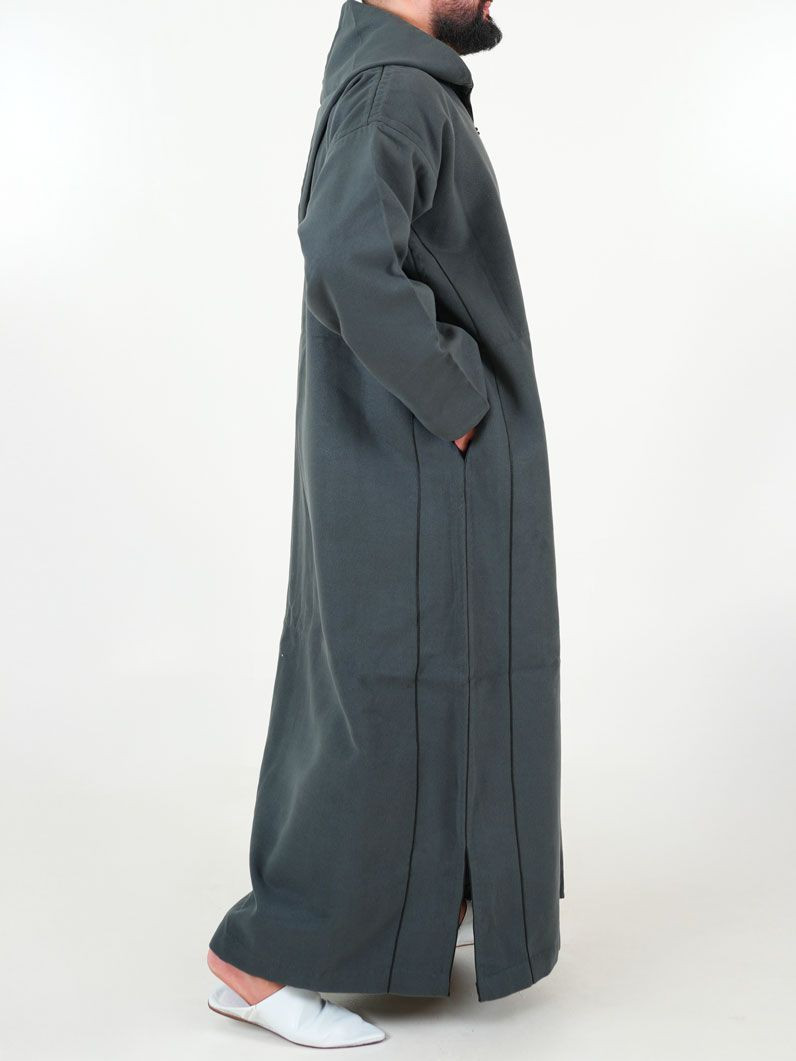 Djellaba marocaine Cachemire - Anthracite