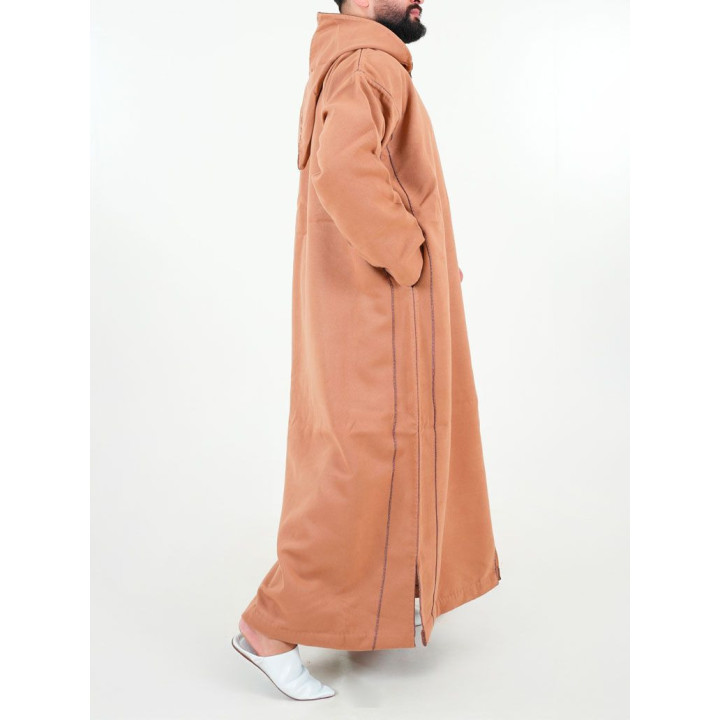 Djellaba marocaine Cachemire - Acajou