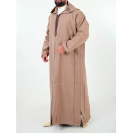 Djellaba marocaine Cachemire - Taupe