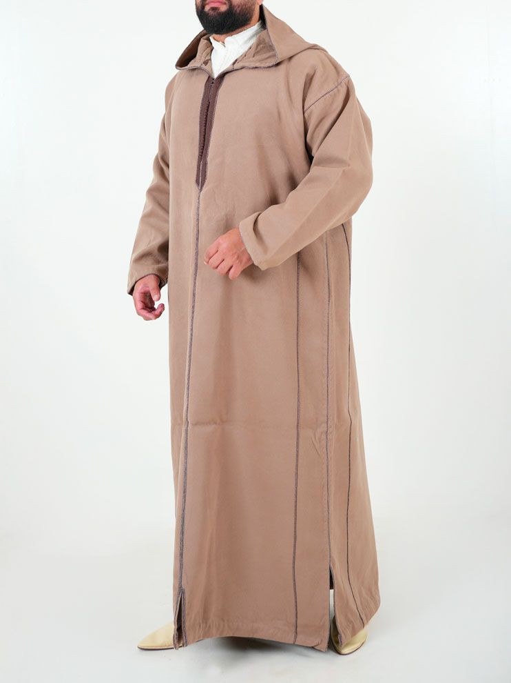 Djellaba marocaine Cachemire - Taupe
