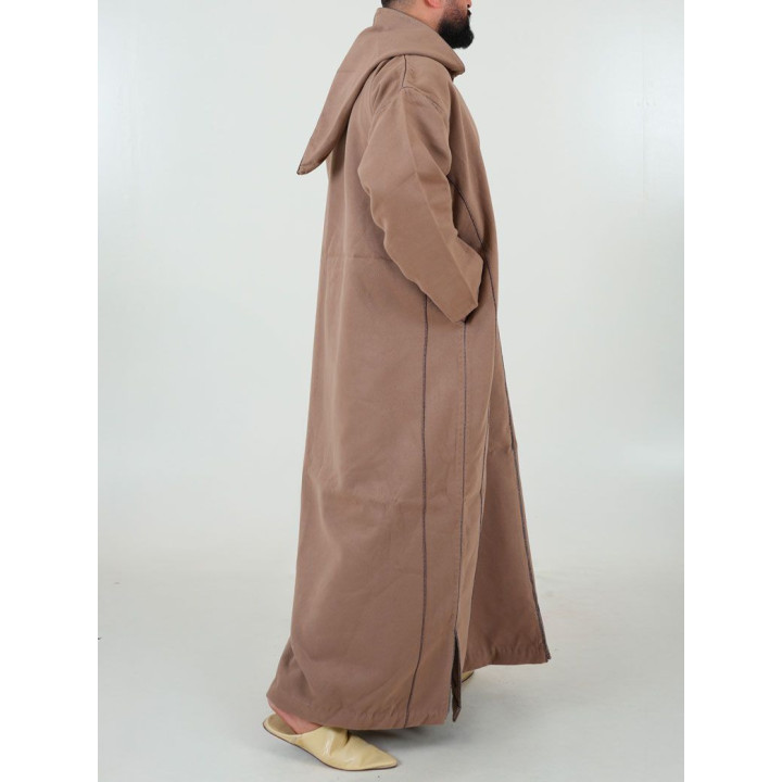 Djellaba marocaine Cachemire - Taupe
