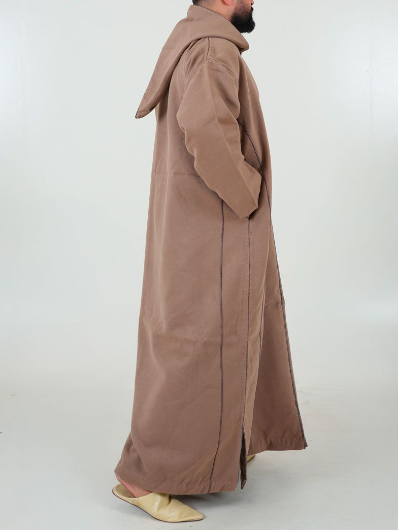 Djellaba marocaine Cachemire - Taupe