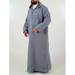 Djellaba marocaine Cachemire - gris