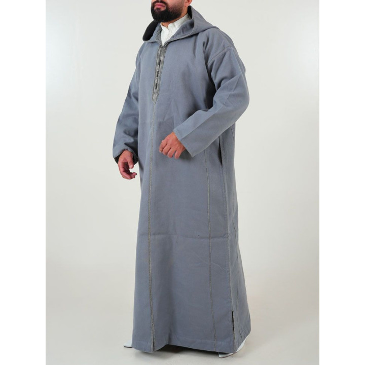 Djellaba marocaine Cachemire - gris