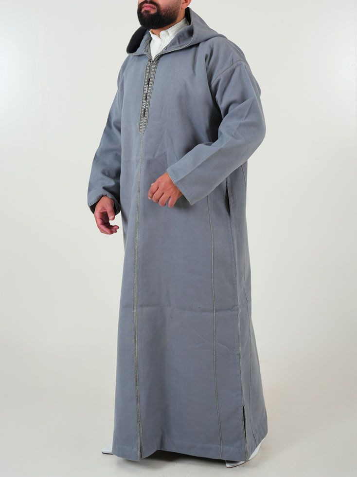 Djellaba marocaine Cachemire - gris