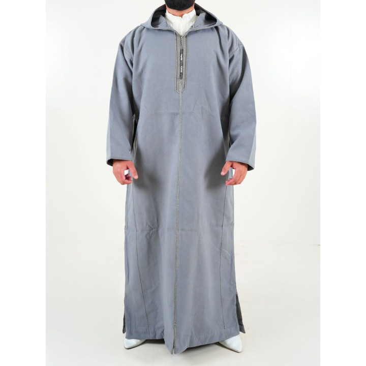 Djellaba marocaine Cachemire - gris