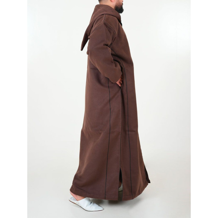 Djellaba marocaine Cachemire - marron foncé