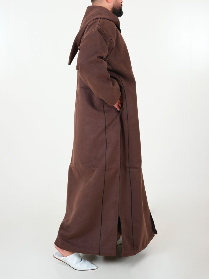 Djellaba marocaine Cachemire - marron foncé