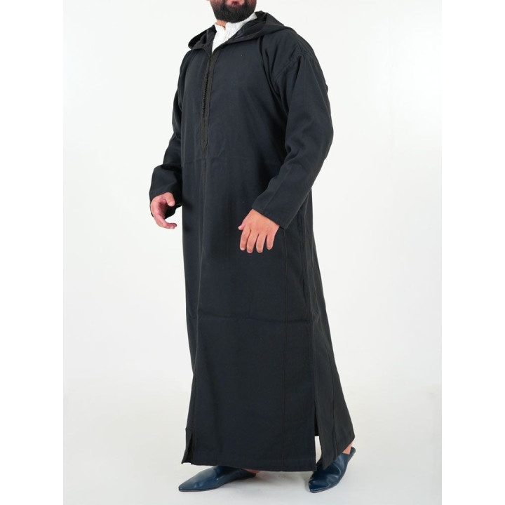 Djellaba marocaine Mlifa - noir