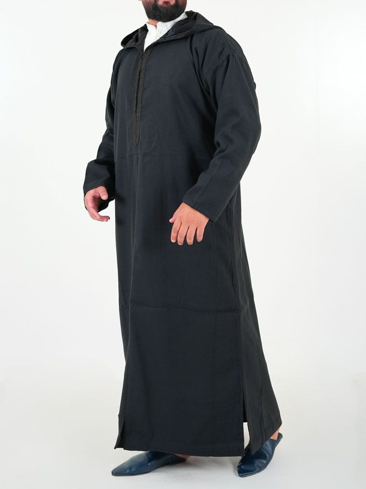 Djellaba marocaine Mlifa - noir