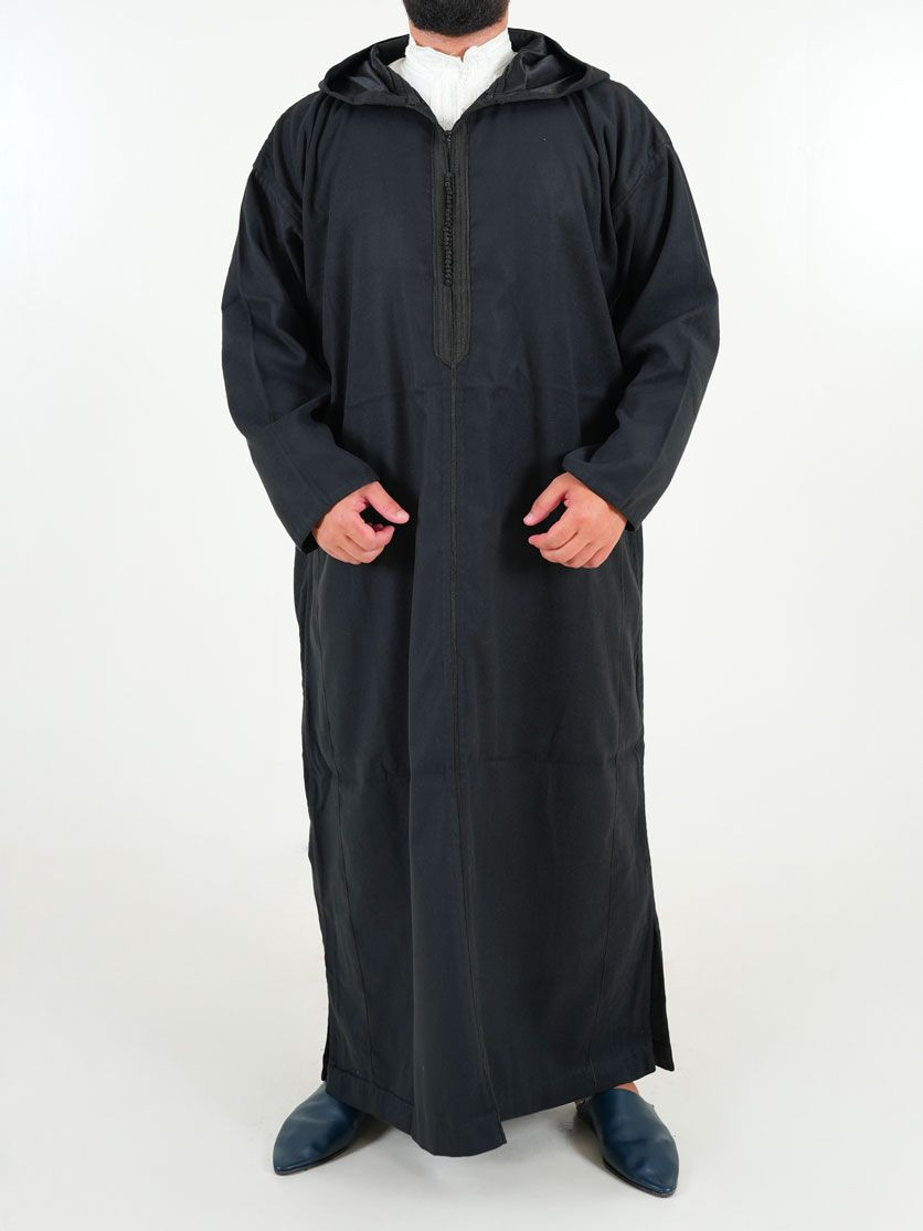 Djellaba marocaine Mlifa - noir