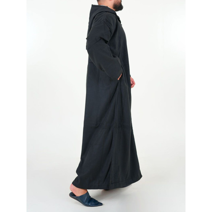 Djellaba marocaine Mlifa - noir