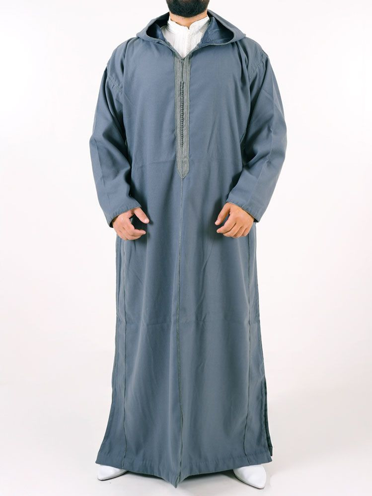 Djellaba marocaine Mlifa - gris foncé