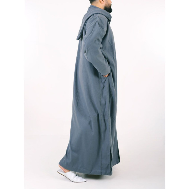 Djellaba marocaine Mlifa - gris foncé